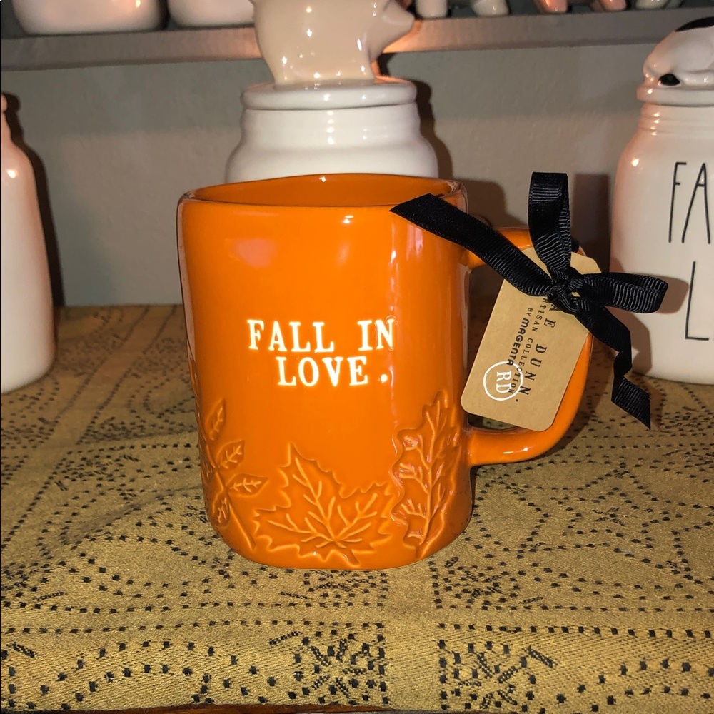 Rae Dunn FALL IN LOVE Mug (Burnt Orange)